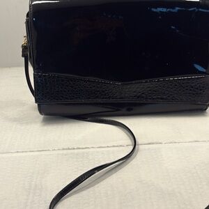 Elegant Black Patent Leather Women's Bag